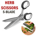 Herb Scissors with 5 Blades & Cover