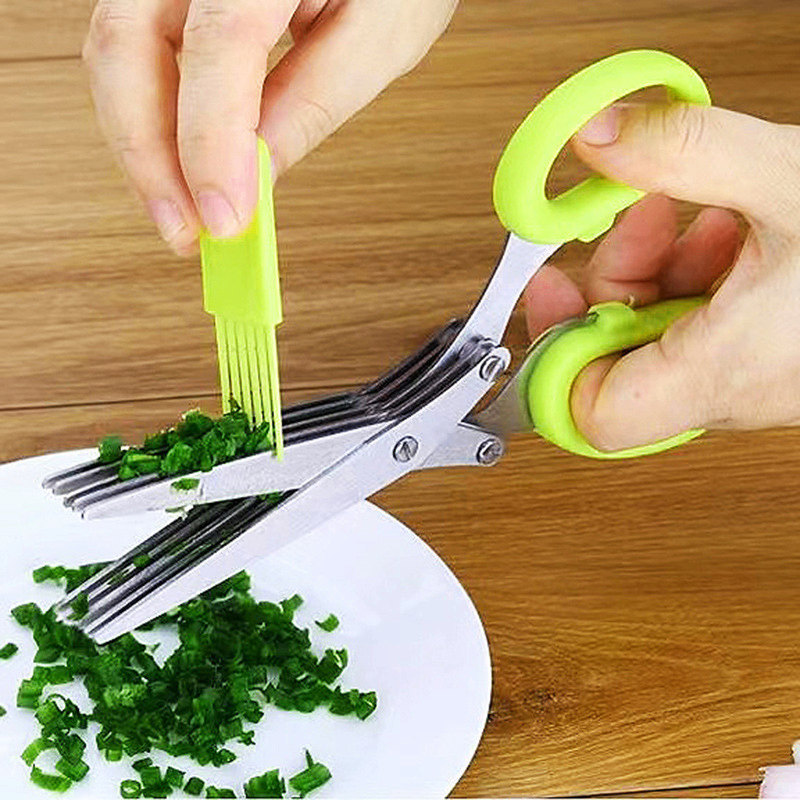 Herb Scissors with 5 Blades & Cover
